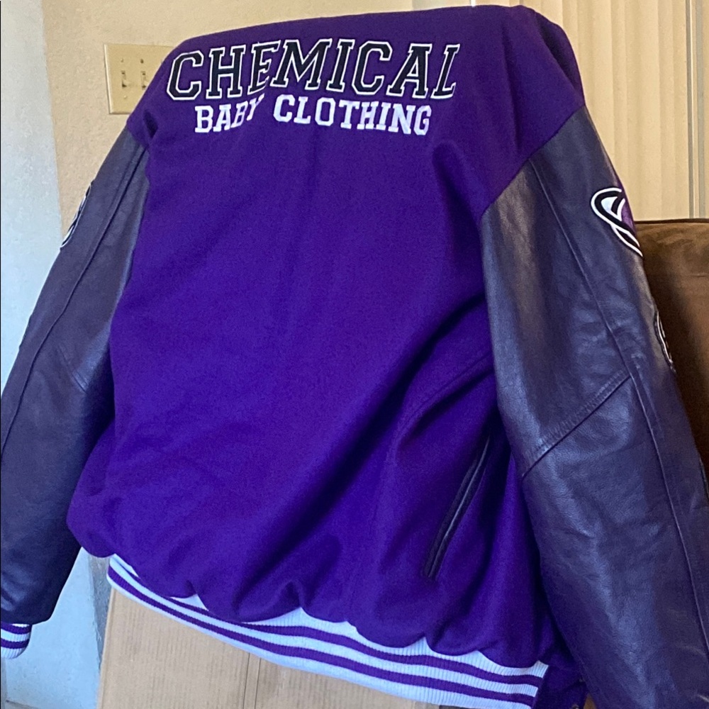 Purple and Black Varsity Jacket